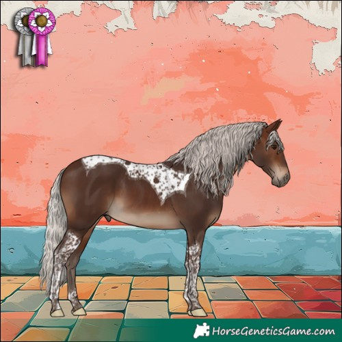 Horse Color:Silver Brown Tobiano 