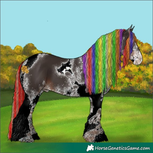 Horse Color:Painted White Spotted Liver Chestnut Tobiano 