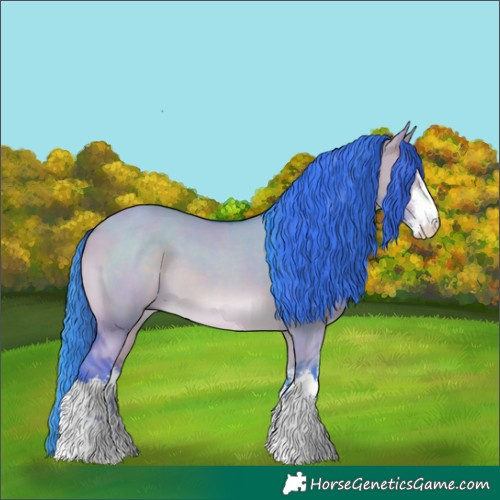 Horse Color:Watercolor White Spotted Bay Dun 