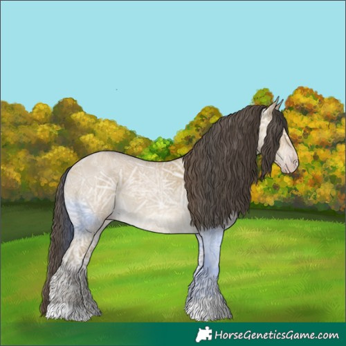 Horse Color:Classic Cream Champagne Ice Dun Rabicano 