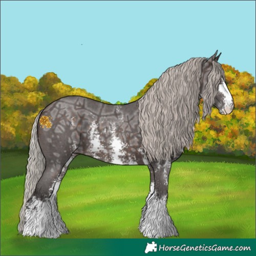Horse Color:Silver Bay Ice Sabino