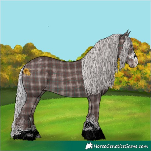 Horse Color:Platinum Plaid Chocolate Silver Brown Varnish