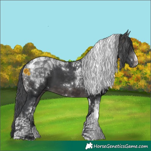 Horse Color:Platinum Brown Tobiano 