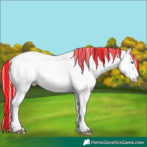 Horse Color:Painted Silver Classic Champagne Mushroom Appaloosa