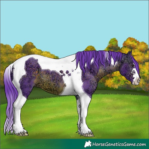 Horse Color:Watercolor Brown Ice Tobiano 