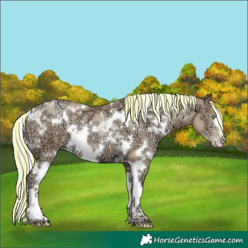 Horse Color:Painted White Spotted Silver Black Ice Snowdrop Pearl 