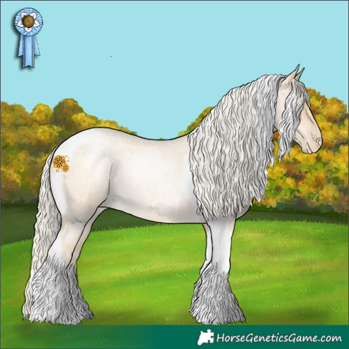 Horse Color:Silver Buckskin Roan Pearl Dun Tobiano 
