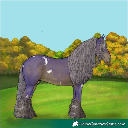 Horse Color:Watercolor White Spotted Liver Chestnut 