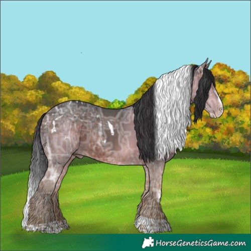 Horse Color:White Spotted Brown Ice Splash Tobiano