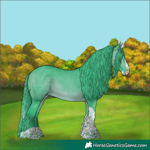 Horse Color:Watercolor Bay Splash Tobiano 