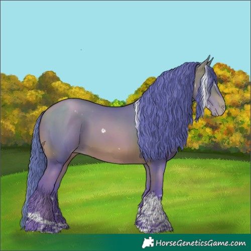 Horse Color:Watercolor White Spotted Bay Pearl Tobiano