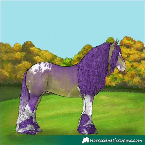 Horse Color:Watercolor Bay Splash Tobiano Blanket 