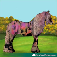 Horse Color:Void Nacre White Spotted Chestnut Blanket