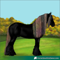Horse Color:Void Nacre White Spotted Liver Chestnut Near Fewspot 