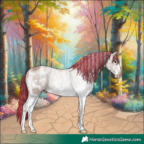 Horse Color:Powder White Painted White Spotted Classic Champagne 