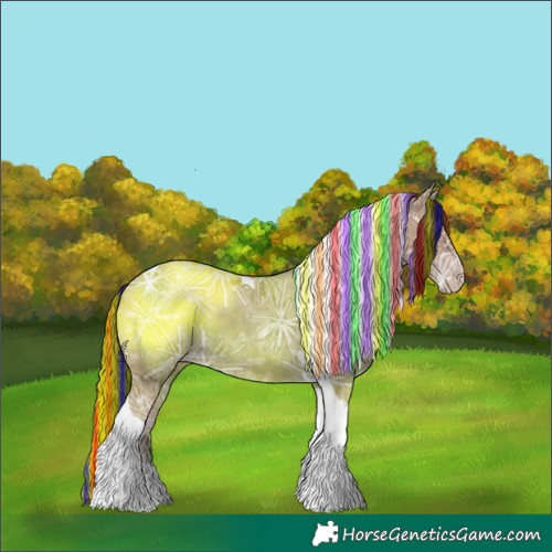 Horse Color:Painted Classic Champagne Ice Tobiano 