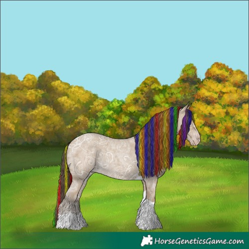 Horse Color:Painted Classic Cream Champagne Ice Roan Tobiano Rabicano