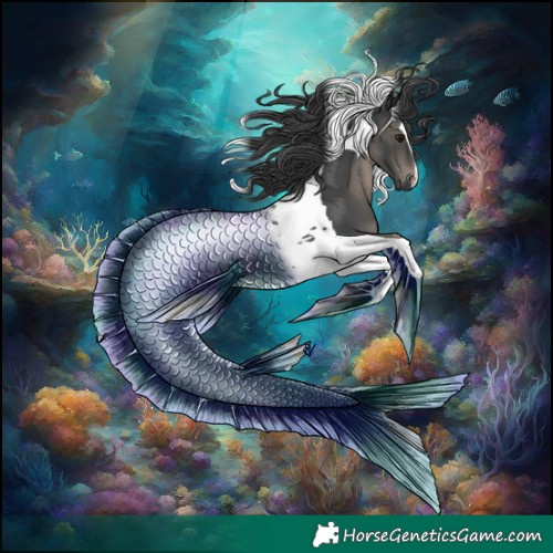 Horse Color:Black Mushroom Tobiano 