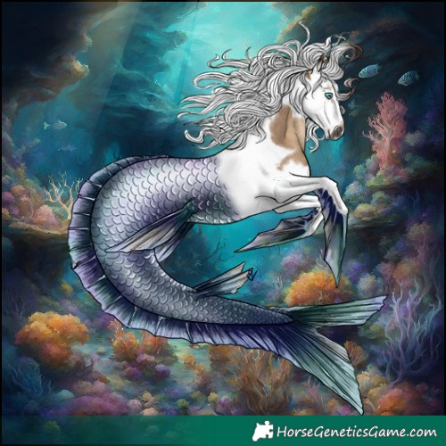 Horse Color:Gray Chocolate Brown Dun Splash Tobiano Frame 