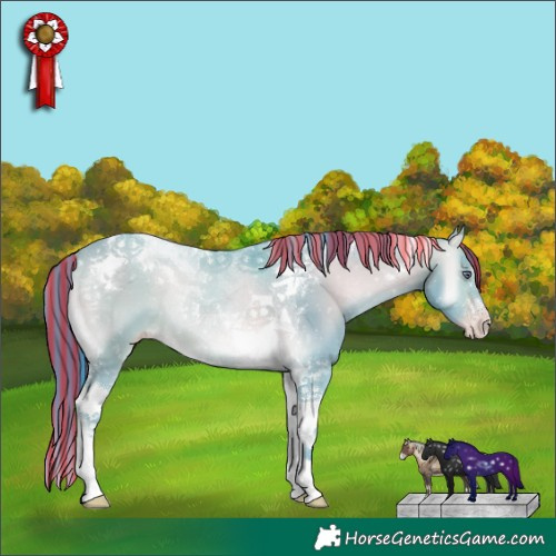 Horse Color:Painted Watercolor Amber Champagne Chinchilla Onyx Tobiano 