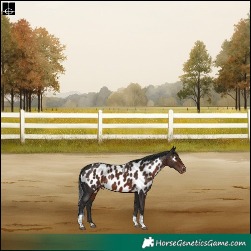 Horse Color:Liver Chestnut Tobiano Skewed Appaloosa Rabicano
