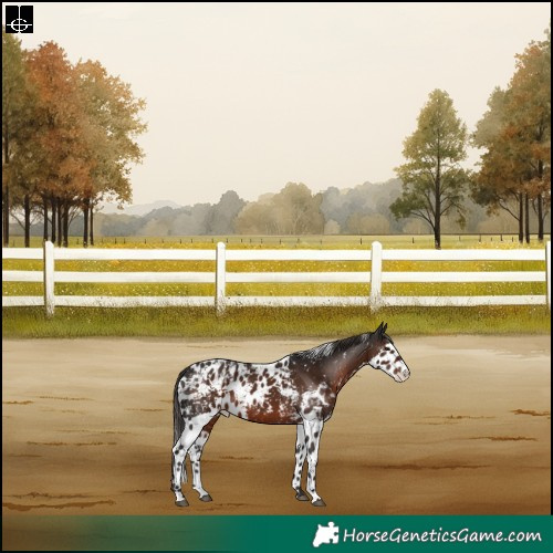 Horse Color:Liver Chestnut Skewed Appaloosa Rabicano
