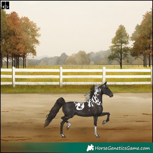 Horse Color:Liver Chestnut Tobiano Skewed LP Spotted Rabicano 