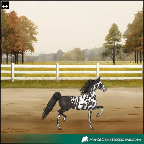 Horse Color:Liver Chestnut Tobiano Frame Skewed Appaloosa Rabicano 