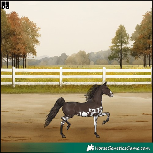 Horse Color:Liver Chestnut Frame Skewed LP Spotted Rabicano