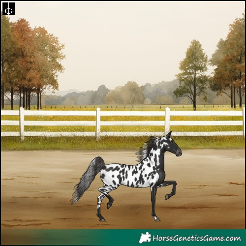 Horse Color:Liver Chestnut Skewed LP Spotted Rabicano 