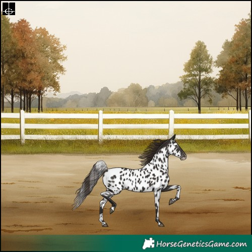 Horse Color:Liver Chestnut Skewed Appaloosa Rabicano 