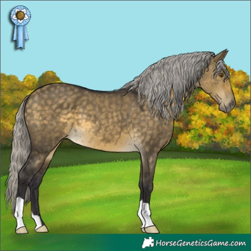 Horse Color:Silver Buckskin Dun Mushroom