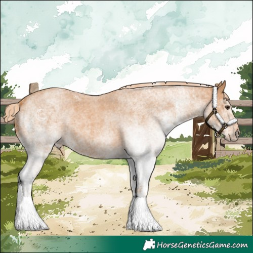 Horse Color:White Spotted Red Roan