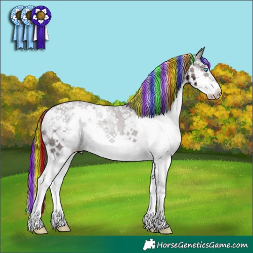 Horse Color:Painted Chocolate Black Ice Sabino Splash