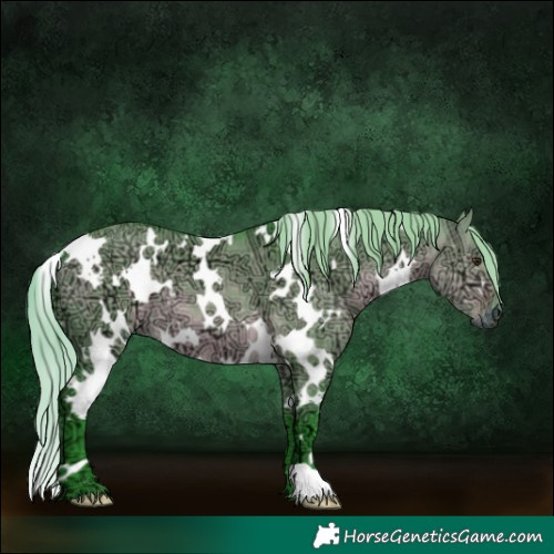 Horse Color:Watercolor White Spotted Silver Buckskin Ice Dun