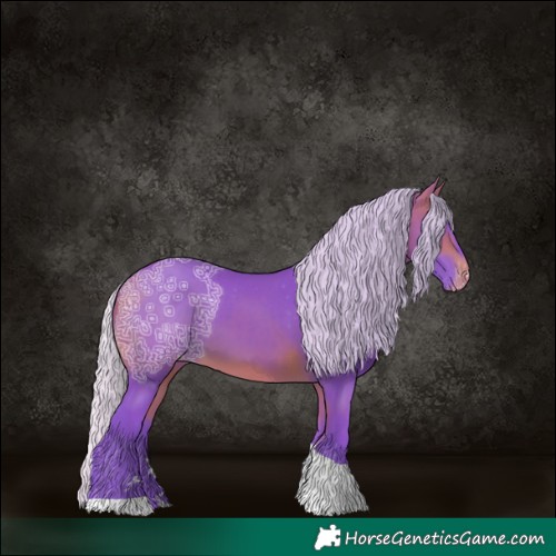Horse Color:Watercolor Silver Bay Ice Tobiano Varnish Rabicano 