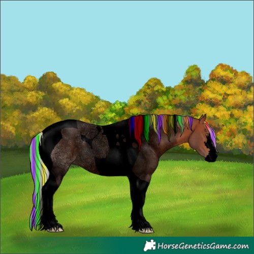 Horse Color:Void Painted Silver Brown Ice Tobiano