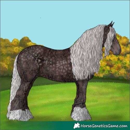 Horse Color:Chocolate Silver Black Chinchilla Ice