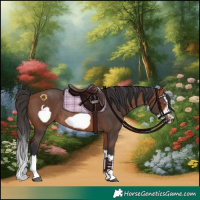 Horse Color:Bay Splash Frame Rabicano