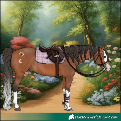 Horse Color:Bay Splash Rabicano