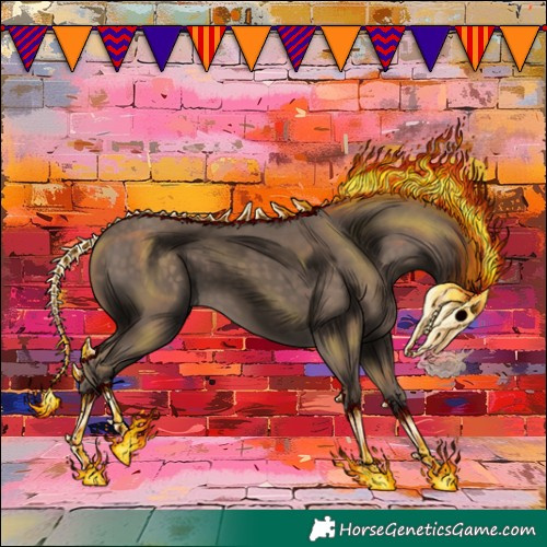 Horse Color:Silver Black 