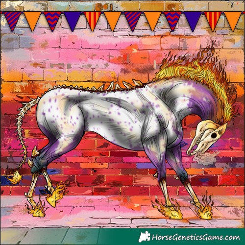 Horse Color:Watercolor Bay Near Leopard 