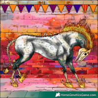 Horse Color:Watercolor Black Near Leopard Rabicano 