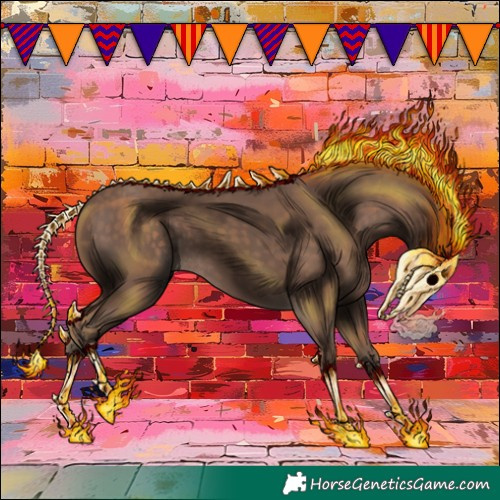 Horse Color:Silver Black Rabicano 