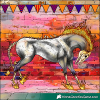 Horse Color:Watercolor Silver Bay Near Leopard