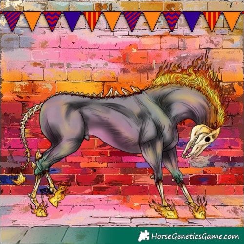 Horse Color:Watercolor Silver Bay