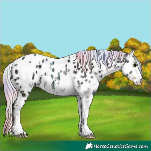 Horse Color:Nacre White Spotted Silver Brown Ice Leopard 