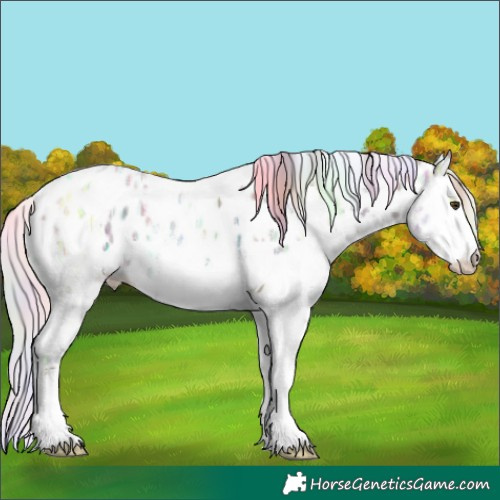 Horse Color:Nacre White Spotted Silver Brown Ice Dun Leopard