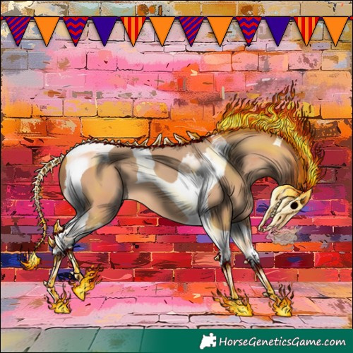 Horse Color:Amber Champagne Tobiano 