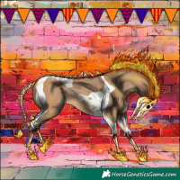 Horse Color:Amber Champagne Tobiano